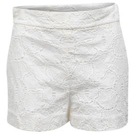 Shorts de crochê Christian Dior em algodão branco Branco