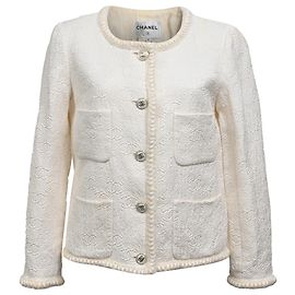 Chanel 2021 Le Château des Dames Evening Jacket in Ecru Wool White Cream