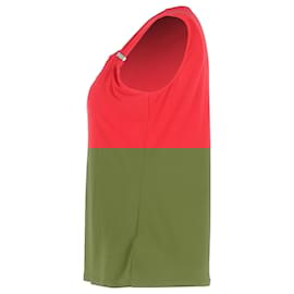 Michael Kors- Michael Kors Asymmetric Neckline Top in Red Viscose-Red