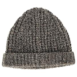 Maison Martin Margiela- Maison Margiela Knitted Beanie Hat in Grey Wool-Grey