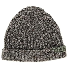 Maison Martin Margiela- Maison Margiela Knitted Beanie Hat in Grey Wool-Grey