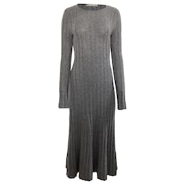 Reformation-Reformation Evan Kleid Maxi Dress in Dark Grey Cashmere-Grey