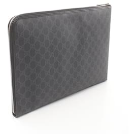 Gucci-Pasta de Documento Gucci GG Supreme Preta-Preto
