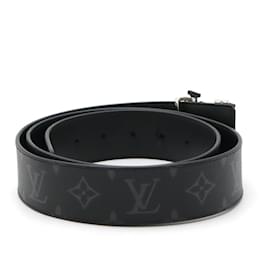 Louis Vuitton-Louis Vuitton Monogram Eclipse Leather Belt M0714S-Black