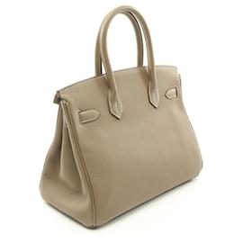 Hermès-Hermes Birkin 30 Togo Handbag Brown-Brown