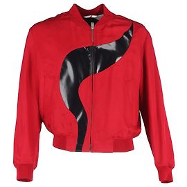 Alexander McQueen Flame Bomberjacke aus rotem Polyester Rot