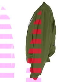 Alexander Mcqueen- Alexander Mcqueen Flame Bomber Jacket in Red Polyester-Red