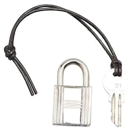 Hermès-Hermes Metal Padlock Key Set-Silvery,Metallic