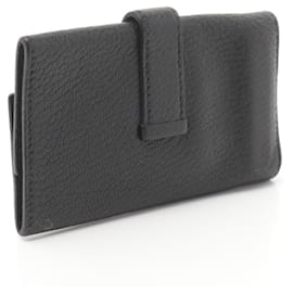 Hermès-Hermes Chevre Bearn Key Case Black-Black