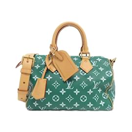 Louis Vuitton-Bolsa Boston Louis Vuitton Monogram Speedy P9 Bandoleira 25cm-Verde