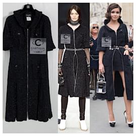 Chanel-New Iconic Globalization Black Tweed Jacket Dress-Black