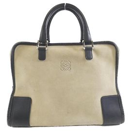 Loewe Amazona Handbag Blue Beige