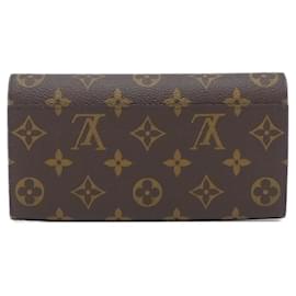 Louis Vuitton-Louis Vuitton Monogram Portefeuille Sarah Wallet-Brown,Red