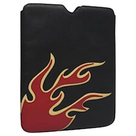 Prada-PRADA iPad Case Safiano leather Black Auth bs22372-Black
