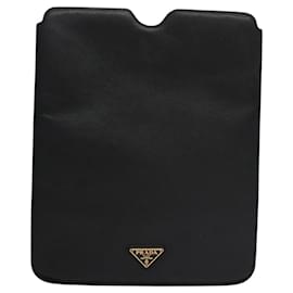 Prada-PRADA iPad Case Safiano leather Black Auth bs22372-Black
