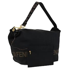 Fendi-FENDI Shoulder Bag Nylon Brown Gold Auth bs22158-Brown,Golden