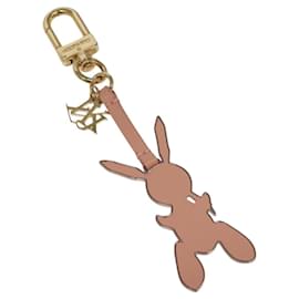 Louis Vuitton-LOUIS VUITTON Rabbit Jeff Key Ring metal Pink M62734 LV Auth 114656-Pink