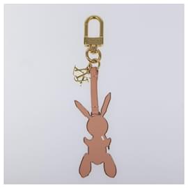 Louis Vuitton-LOUIS VUITTON Rabbit Jeff Key Ring metal Pink M62734 LV Auth 114656-Pink