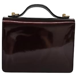 Louis Vuitton-LOUIS VUITTON Vernis Monceau BB Hand Bag 2way Amarante M91580 LV Auth 115702-Dark red