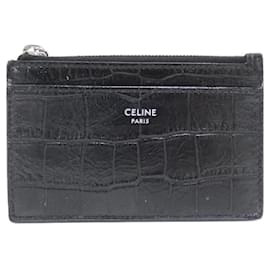 Céline-Celine Black Calfskin Coin Purse-Black