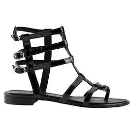 Sandali Chanel in pelle nera Nero