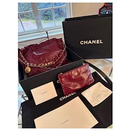 Chanel-Chanel 22 large model bag-Dark red