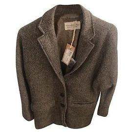Ralph Lauren Brown Wool Caban Coat Brown