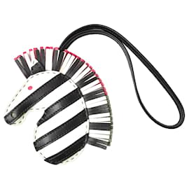 Hermès-Hermes Bag Charm Strap Key Holder Annuemilo Zebra-White
