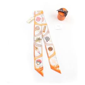 Hermès-HERMES FUNNY ICE CREAM Silk Twilly Scarf-Multiple colors