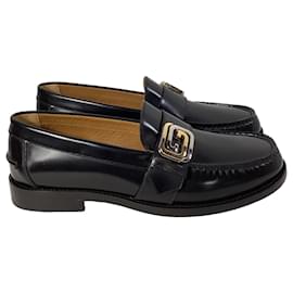 Gucci-Mocassins Gucci Millennial Ribot em couro preto-Preto