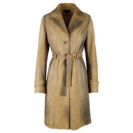 Roberto Cavalli Trenchcoat aus Krokoleder - 2000er Braun