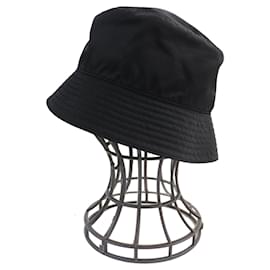 Prada-Prada Triangle Logo Bucket Hat Black S-Black