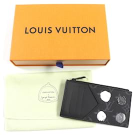 Louis Vuitton-Louis Vuitton Monogram Eclipse Coin Card Case-Black