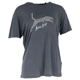 Anine Bing Walker Spotted Leopard Tee in Grey Cotton Grey