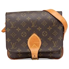 Louis Vuitton-Louis Vuitton Brown Monogram Cartouchiere MM-Brown