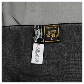 Fendi-Fendi Gray Zucca Polyester Scarf-Other