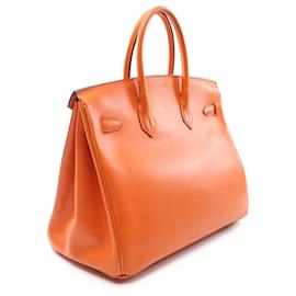 Hermès-Hermès Orange Tadelakt Birkin Retourne 35-Orange