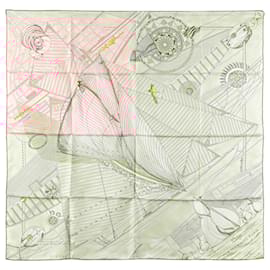 Hermès-Hermès Pink Tuiga Silk Scarf-Pink