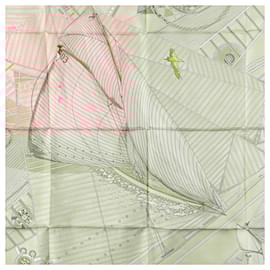 Hermès-Hermès Pink Tuiga Silk Scarf-Pink