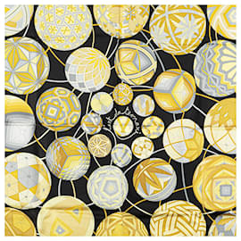 Hermès-Hermès Yellow L'Art du Temari Silk Scarf-Other