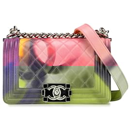 Chanel-Chanel Pink Small Lambskin Flower Power Boy Flap-Pink,Other