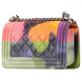 Chanel-Chanel Pink Small Lambskin Flower Power Boy Flap-Pink,Other
