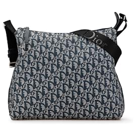 Dior-Dior Blue Diorissimo Trotter Canvas Crossbody-Blue,Navy blue