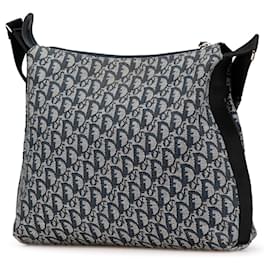 Dior-Dior Blue Diorissimo Trotter Canvas Crossbody-Blue,Navy blue