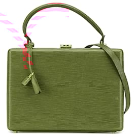 Fendi-Fendi Red Mini Leather Trunk Attache Case-Red