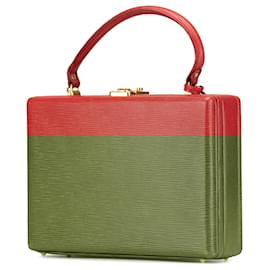 Fendi-Fendi Red Mini Leather Trunk Attache Case-Red