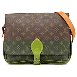Louis Vuitton-Louis Vuitton Brown Monogram Cartouchiere GM-Brown