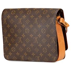 Louis Vuitton-Louis Vuitton Brown Monogram Cartouchiere GM-Brown