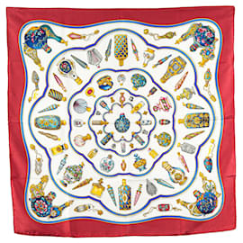 Hermès-Hermès Red Qu Importe Le Flacon Silk Scarf-Red