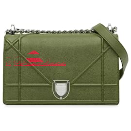 Dior-Dior Red Small Grained Leather Diorama Flap-Red